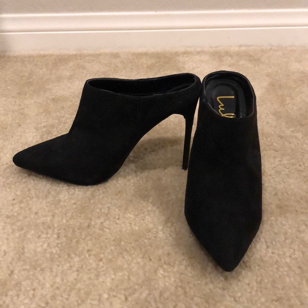 Black Closed Toe Bootie Heels